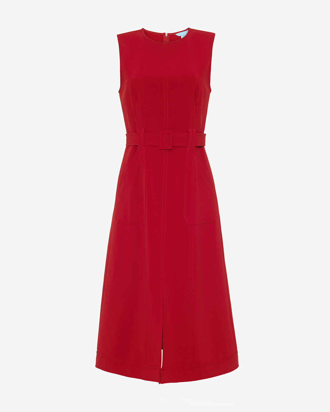 Juno Sleeveless Utility Dress in Red