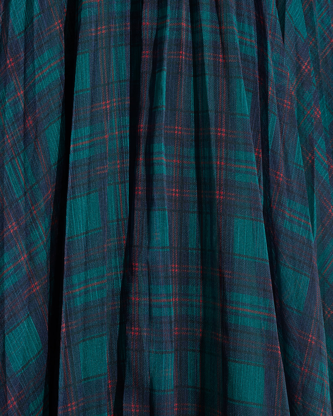 Maybelle Belted Midi Dress in Evergreen Tartan