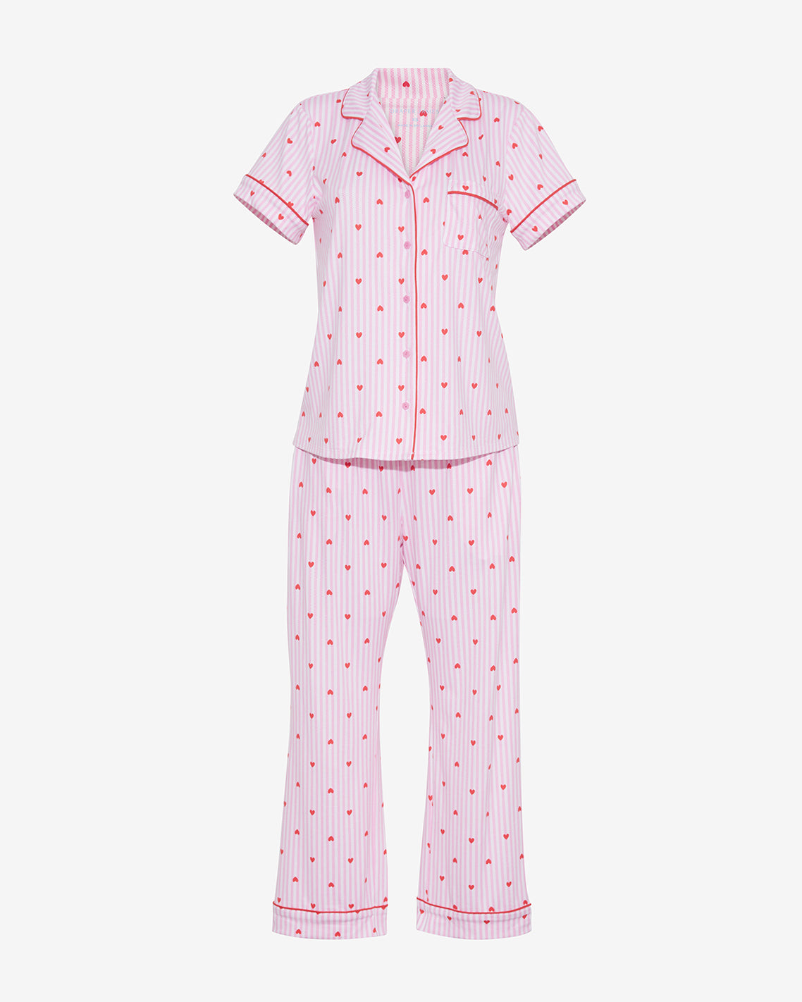 Linda Pajama Set in Sweetheart Stripes