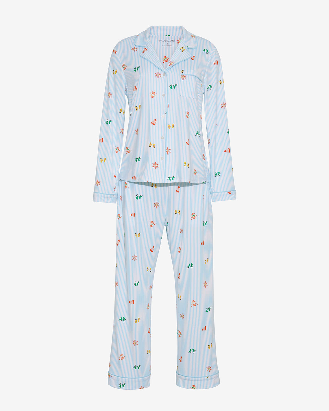Linda Long-Sleeve Pajama Set in Winter Wonderland