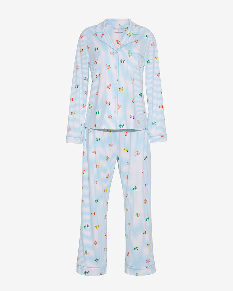 Linda Long-Sleeve Pajama Set in Winter Wonderland