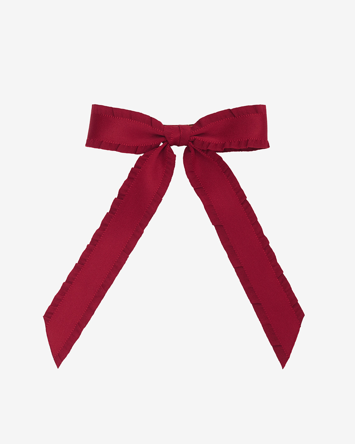 Ruffle Edge Bow Barette