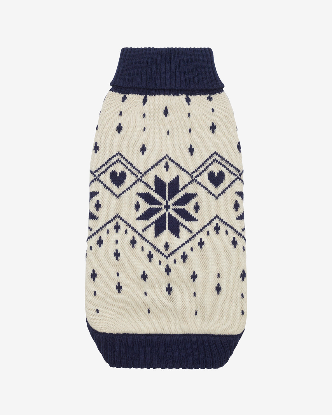 Snowflake Heart Dog Sweater