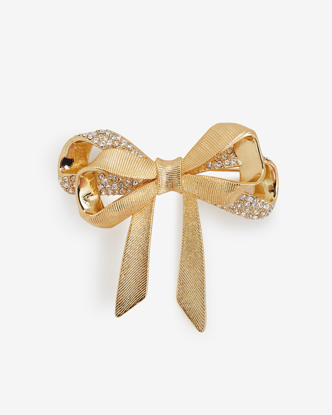 Pave Bow Brooch