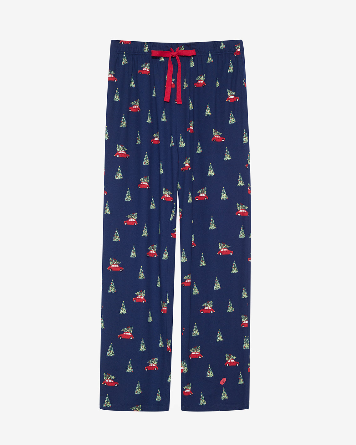 Men's Long-Sleeve Pajama Set in Holiday Trees