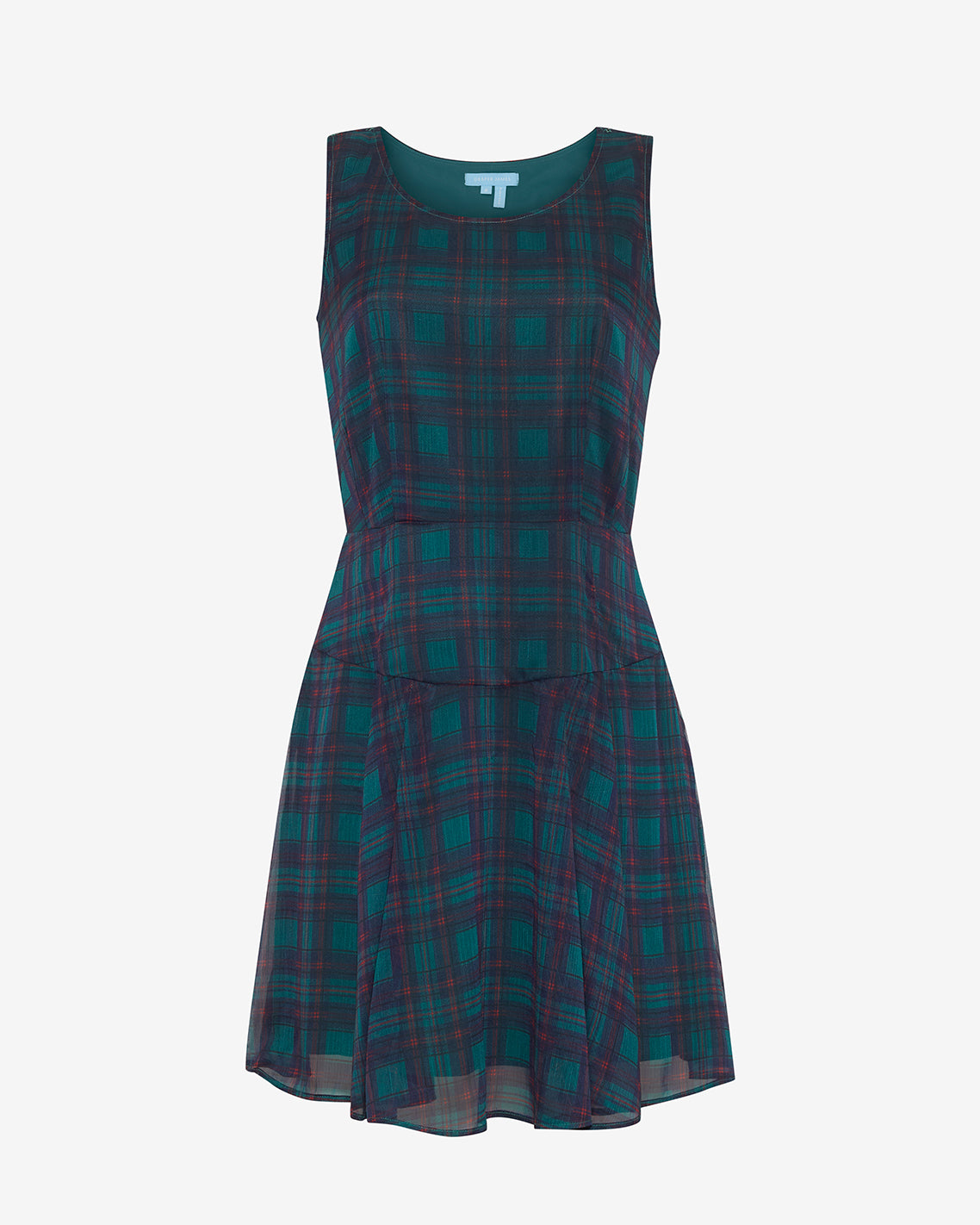 Elliot Sweater Dress in Evergreen Tartan