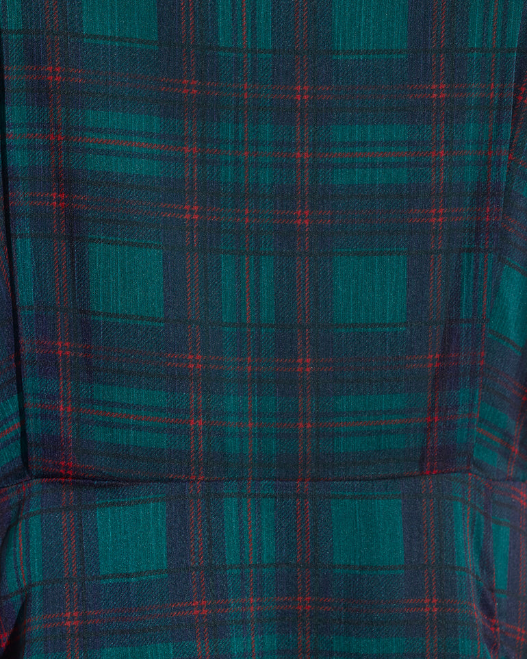 Elliot Sweater Dress in Evergreen Tartan