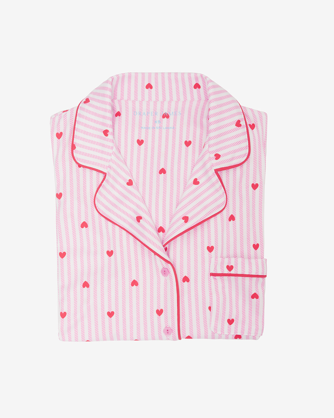 Linda Pajama Set in Sweetheart Stripes