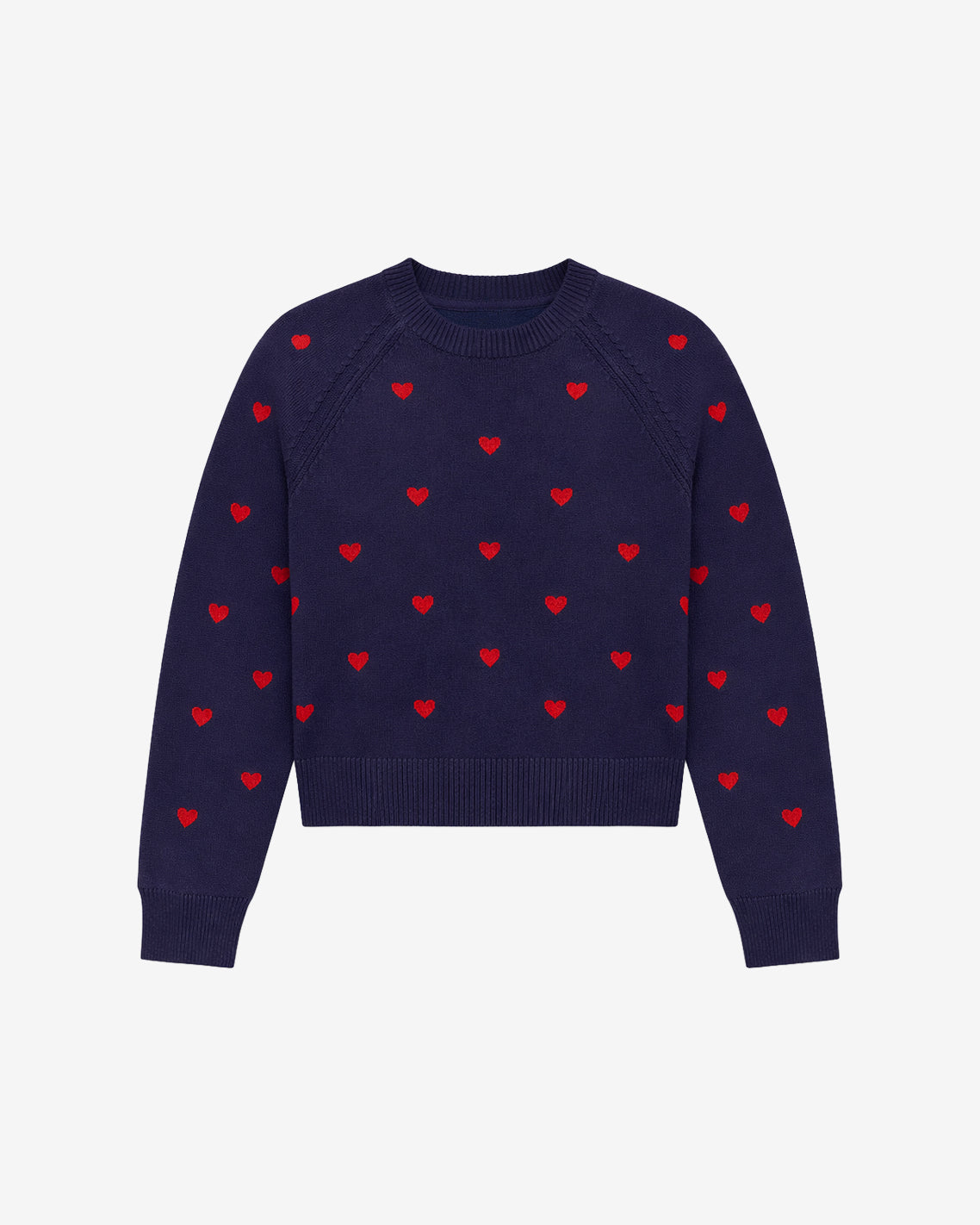 Ditsy Heart Crewneck Sweater
