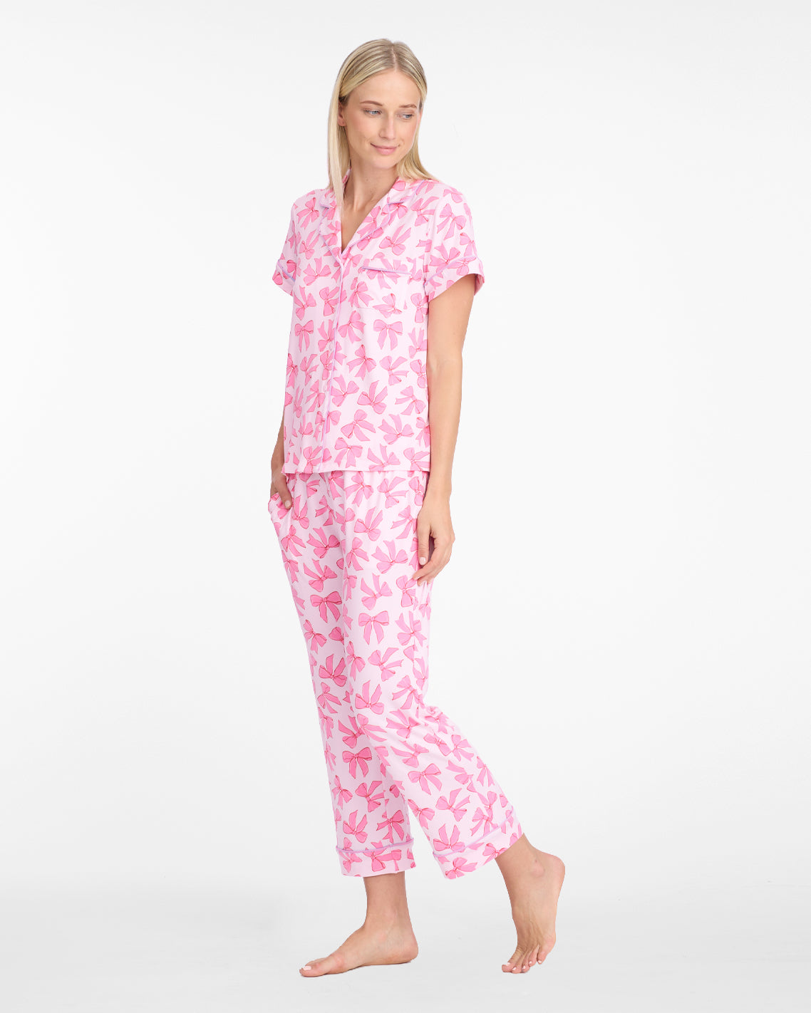 Linda Pajama Set in Be Mine Bow