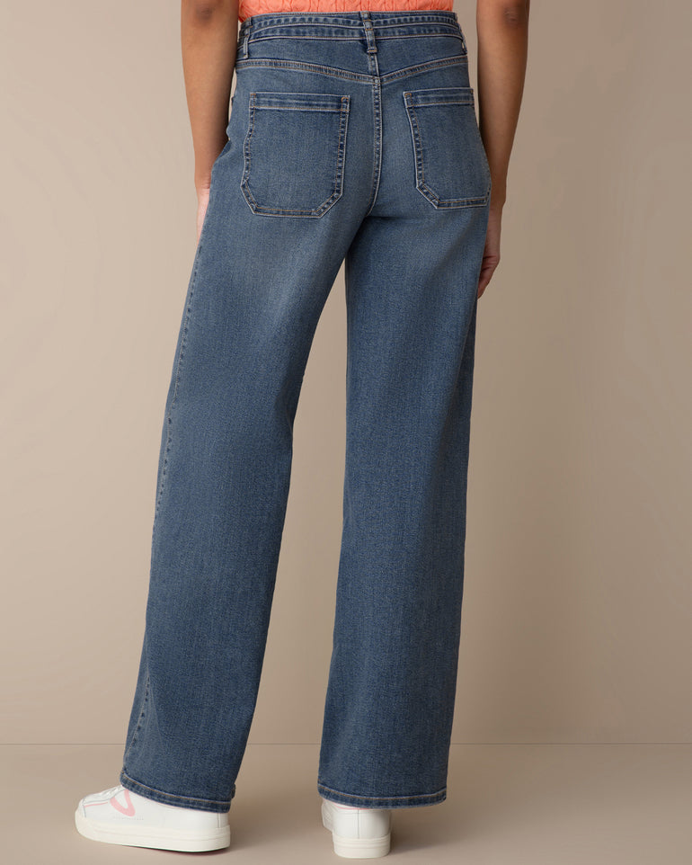 Wide Leg Jean in Dark Wash