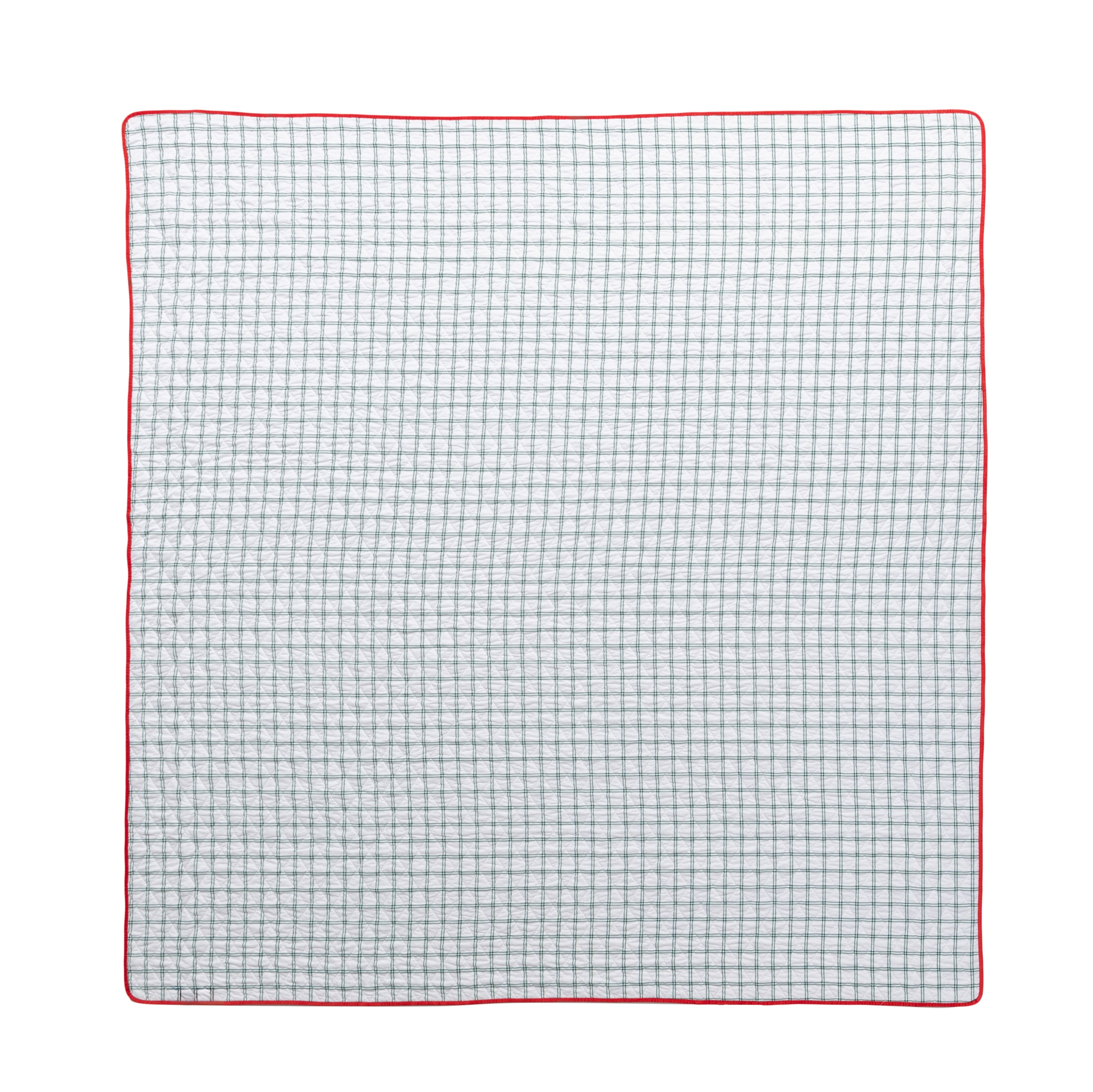 Printed Cotton Holiday Plaid Quilt