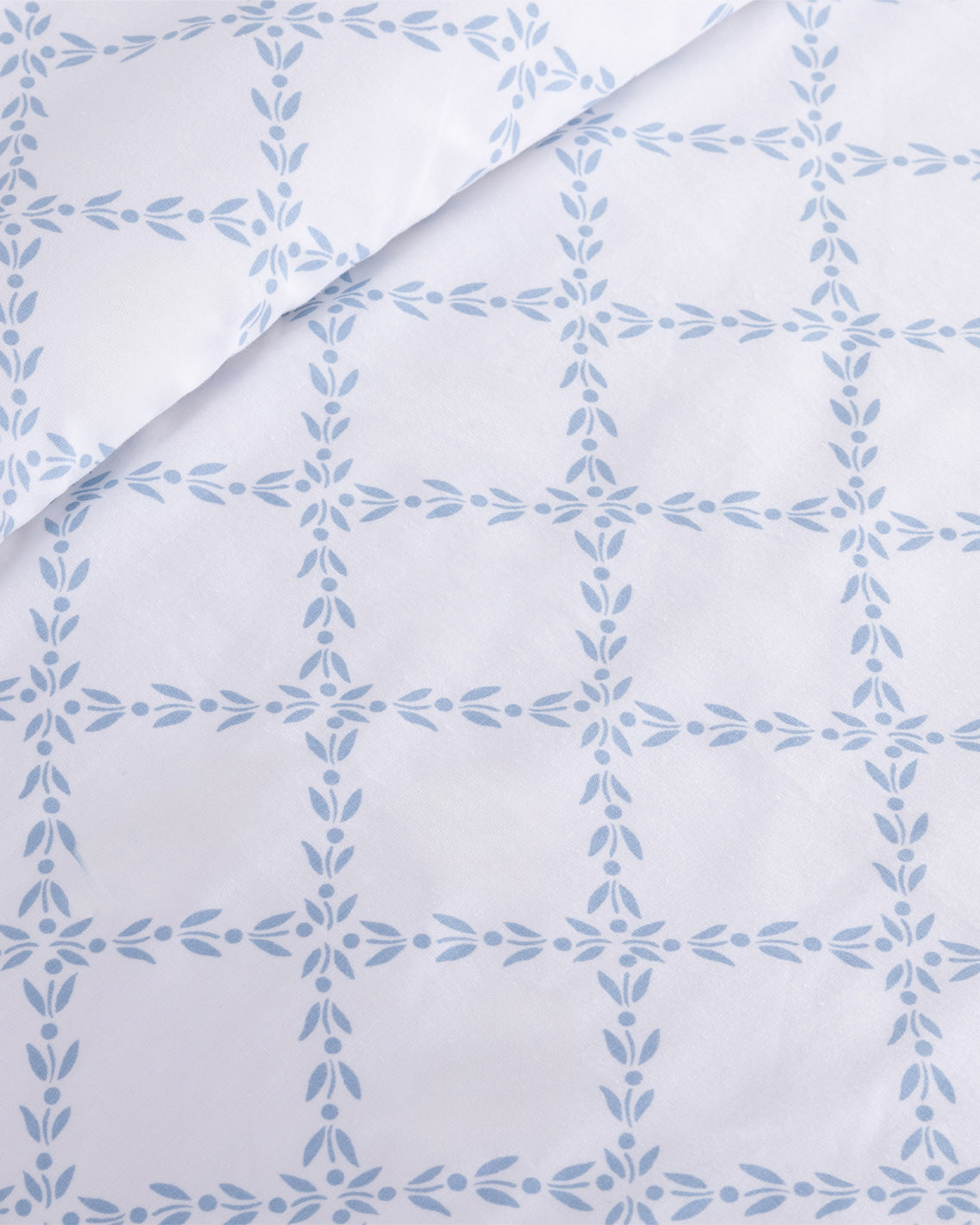 Amy Lattice Cotton Percale Duvet Set