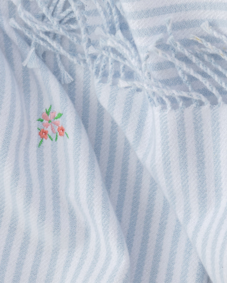 Embroidered Woven Throw