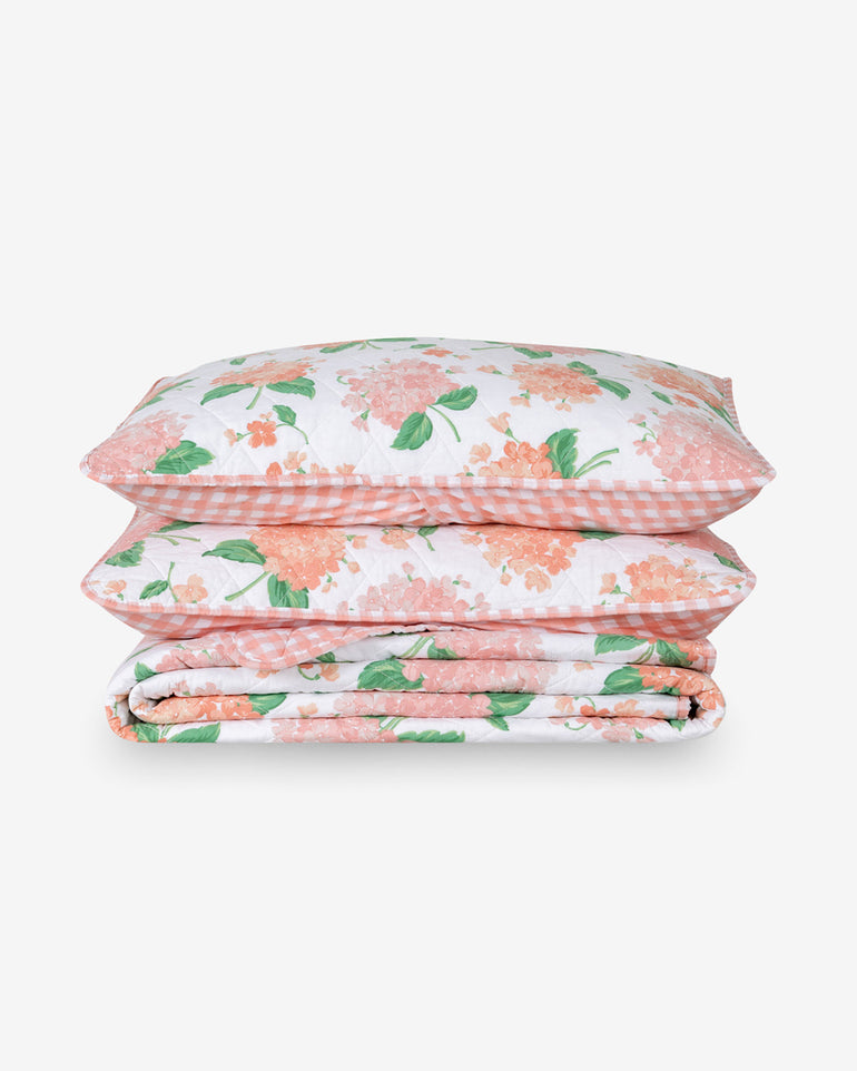 Olivia Hydrangea Quilt Set