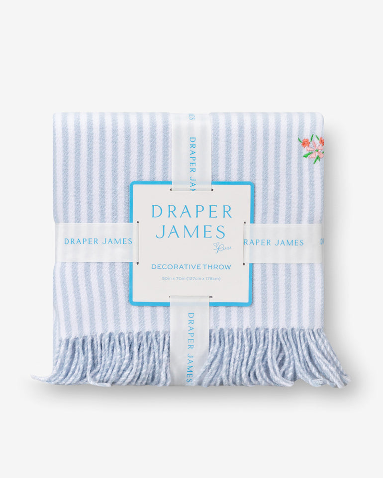 Embroidered Woven Throw