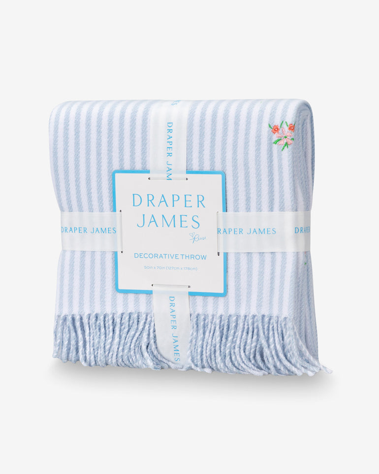 Embroidered Woven Throw