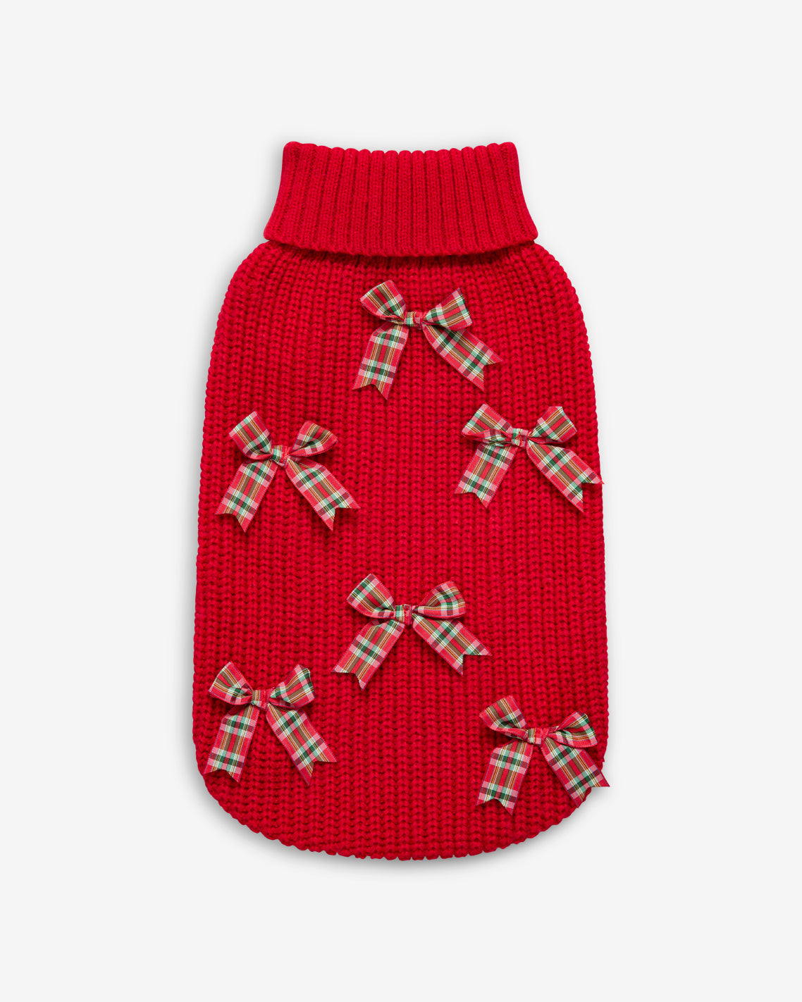 Red Cable Knit Bow Sweater