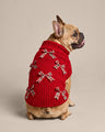 Red Cable Knit Bow Sweater