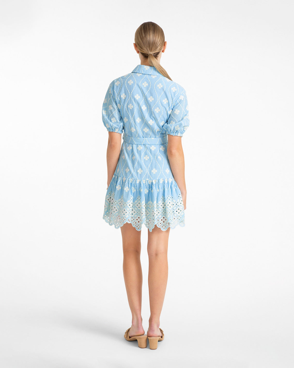 Kallie Mini Dress in Eyelet Embroidery Draper James Kallie Mini Dress in Eyelet Embroidery Draper James