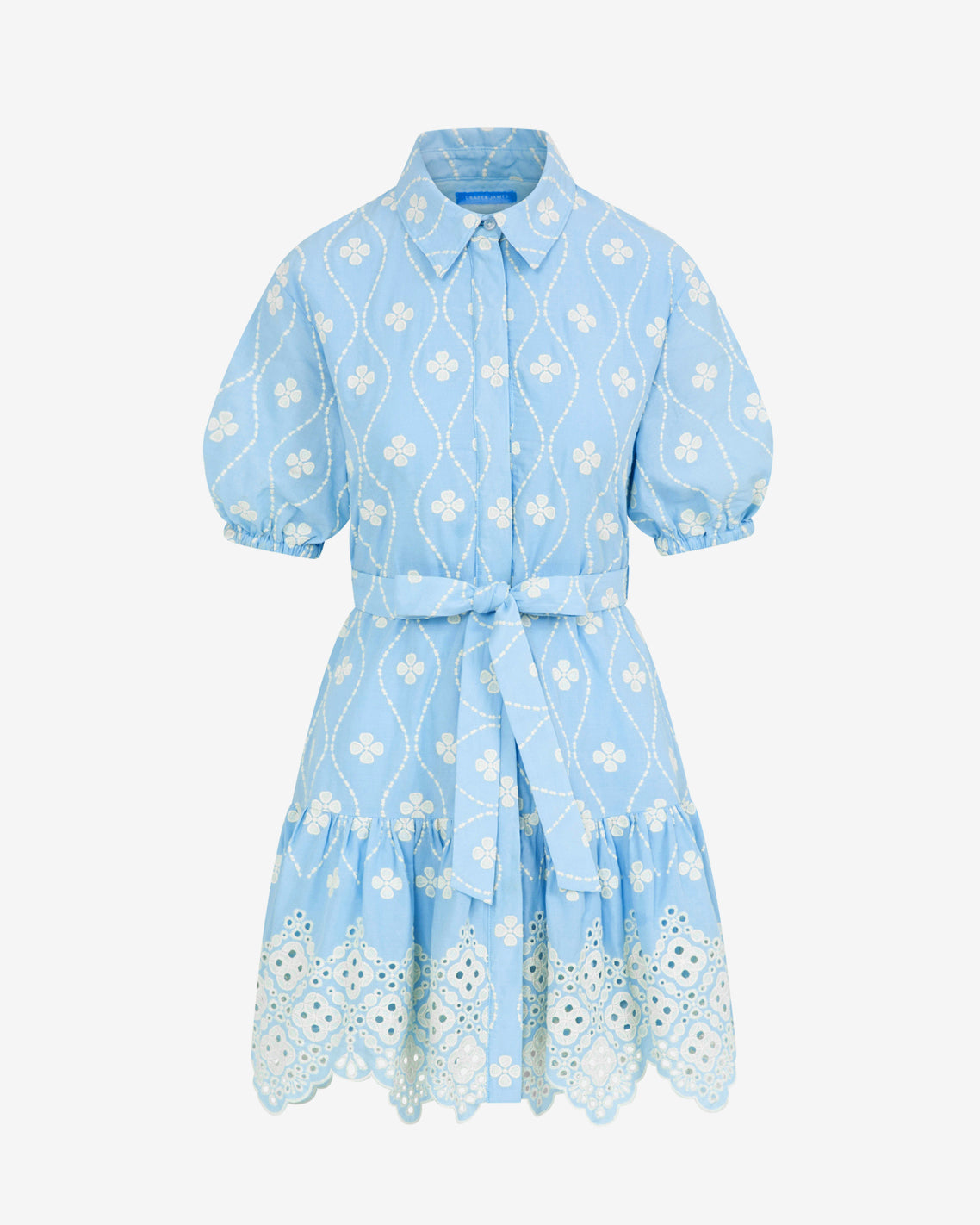 Kallie Mini Dress in Eyelet Embroidery Draper James Kallie Mini Dress in Eyelet Embroidery Draper James