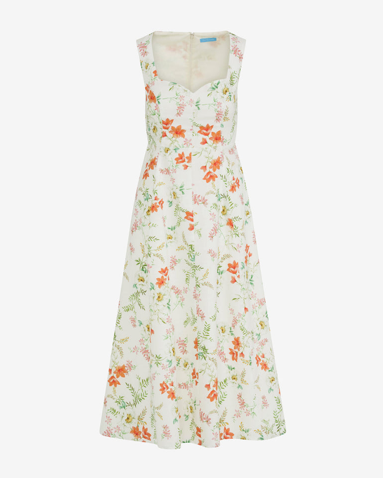 Radley Sleeveless Midi Dress in Floral