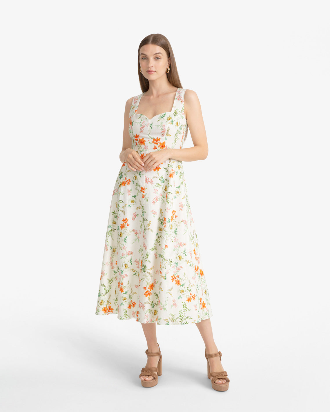 Radley Sleeveless Midi Dress in Floral
