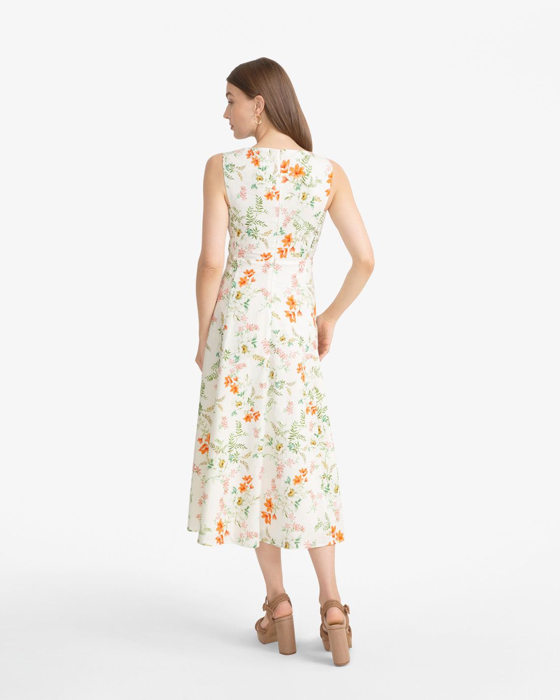 Radley Sleeveless Midi Dress in Floral