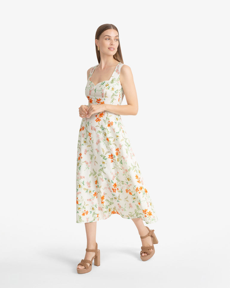Radley Sleeveless Midi Dress in Floral