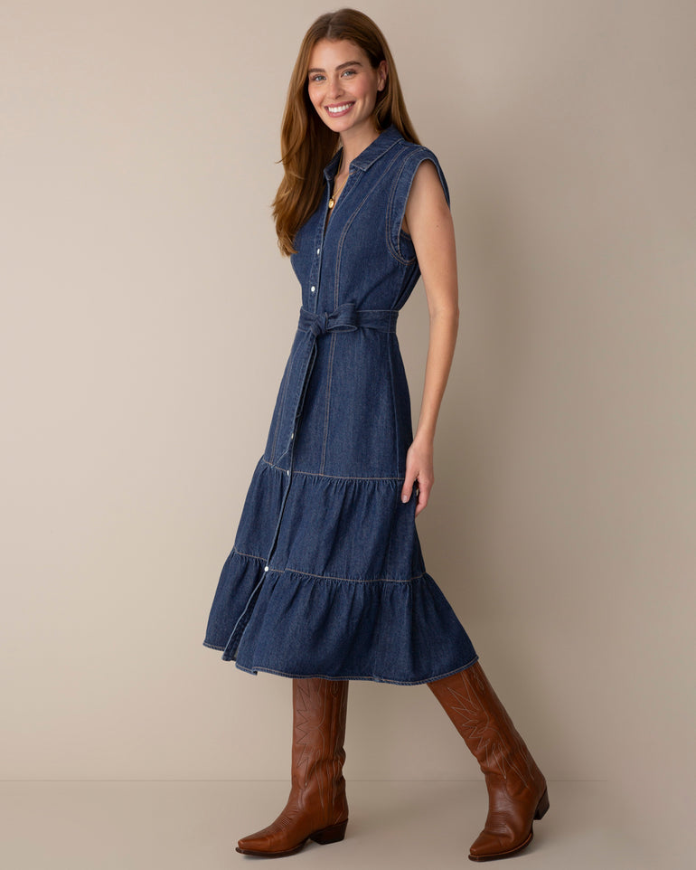 Laura Denim Midi Dress