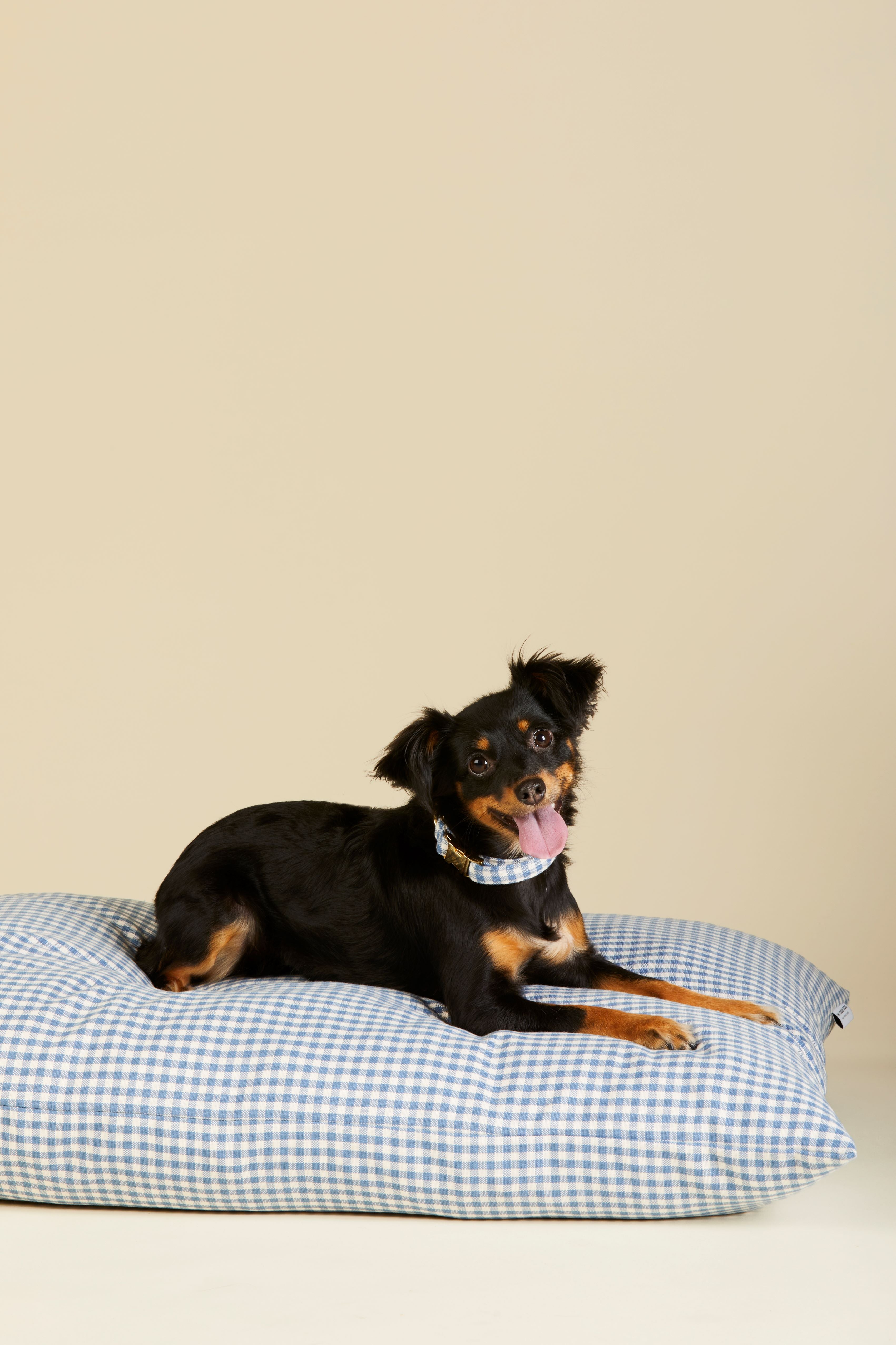 DJ X TFD Dog Bed Blue Gingham