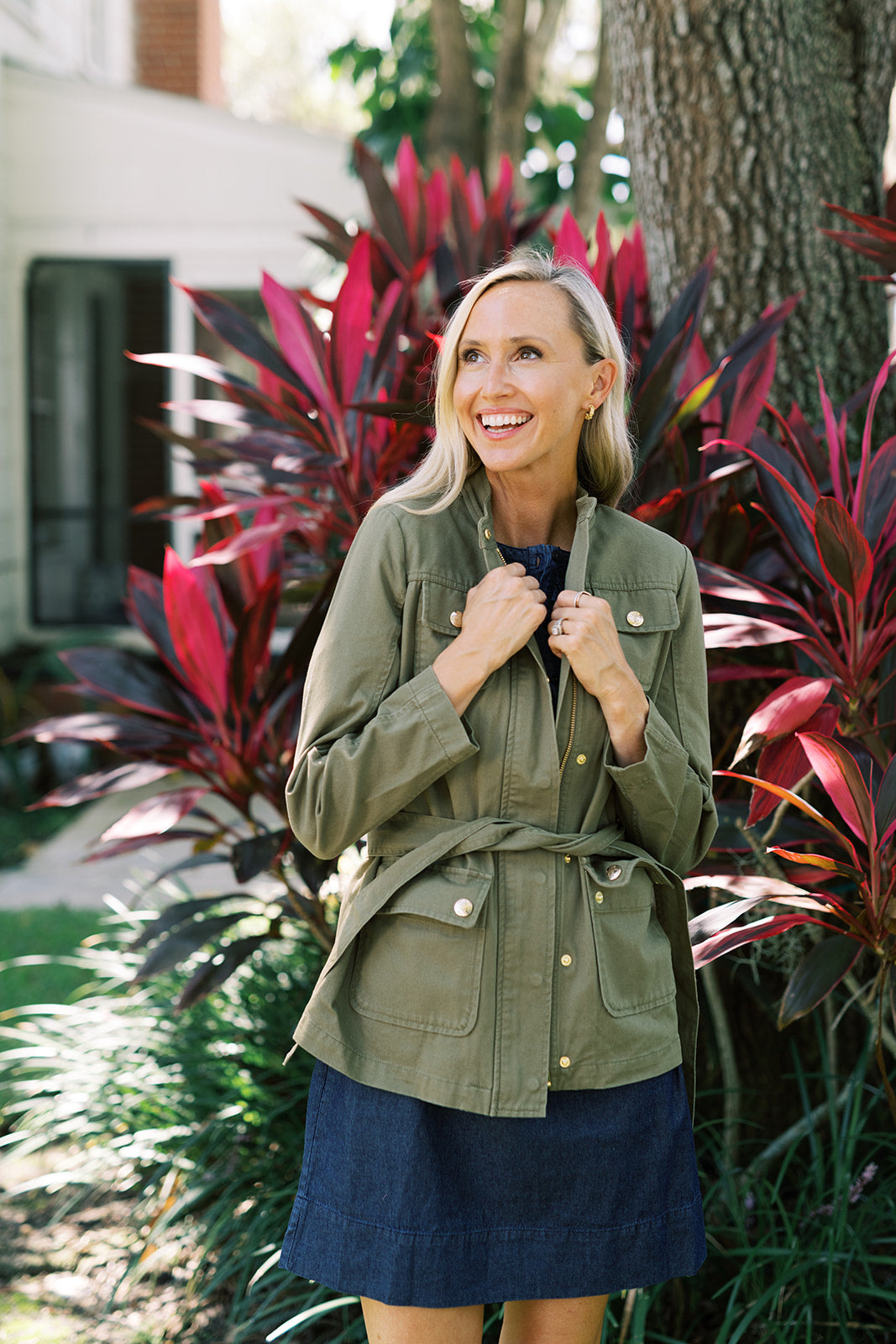 Field Jacket in Green Twill – Draper James