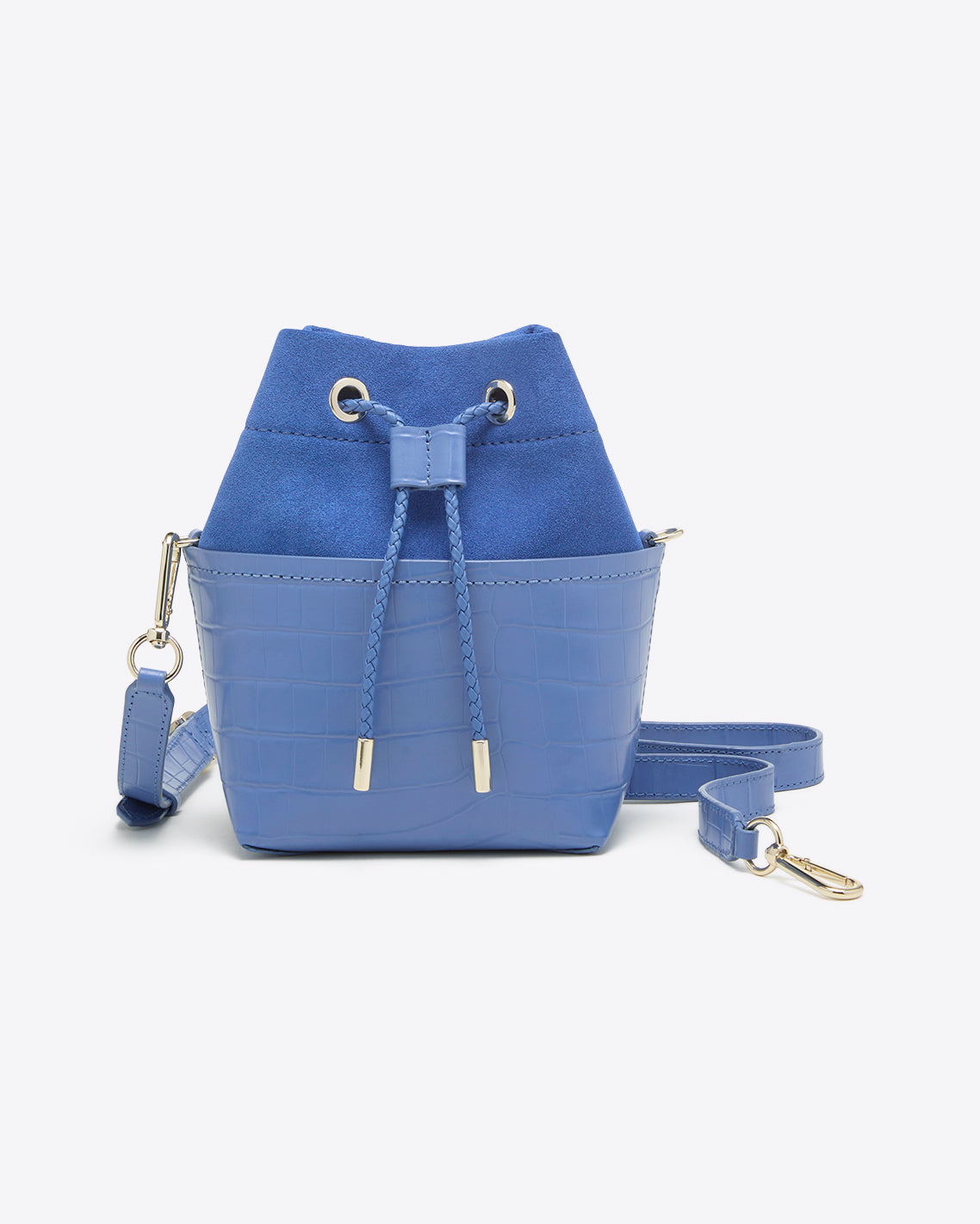 Mini Bucket Bag in Light Blue