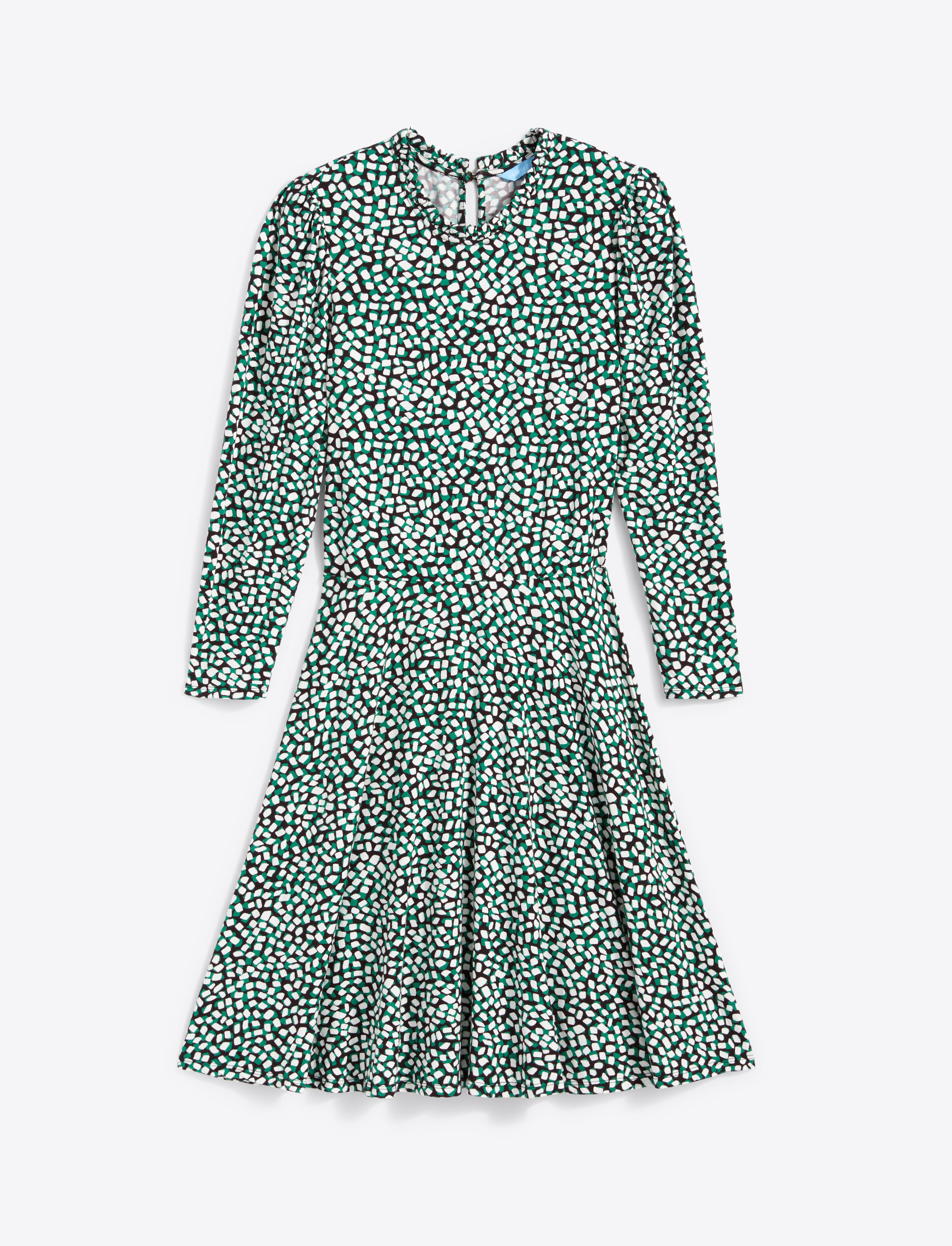 Julia Mini Dress Green Square Dot