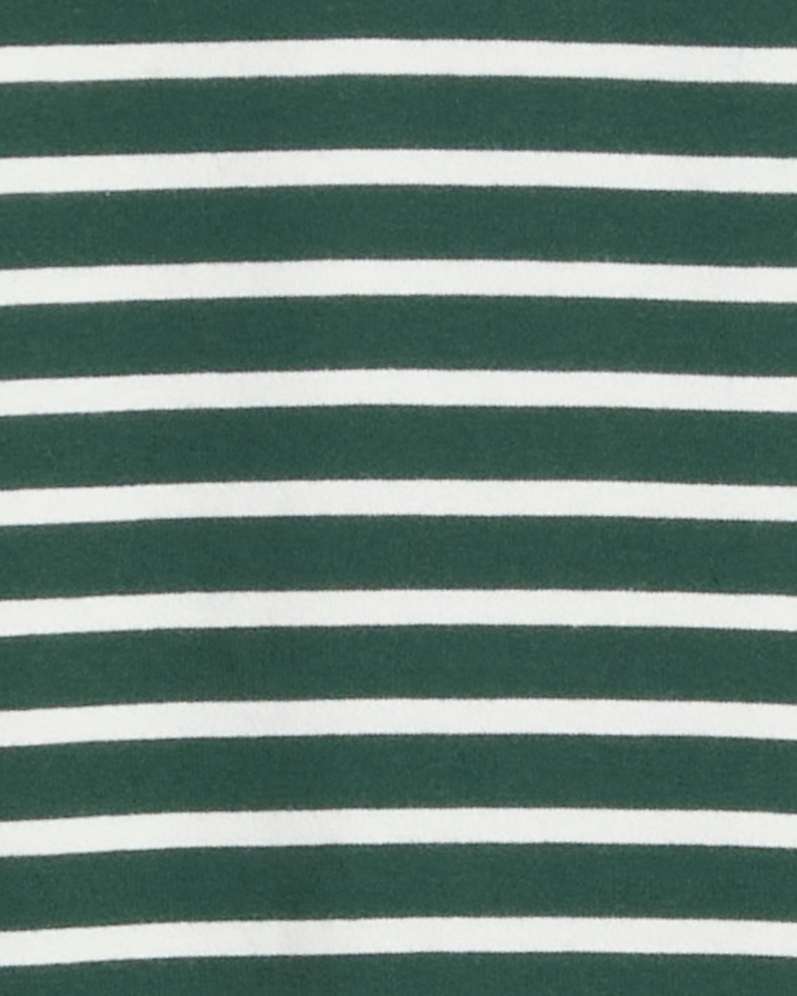 Close-up of green and white stripes on the Draper James Elsie Turtleneck Dress in Green Stripe.
