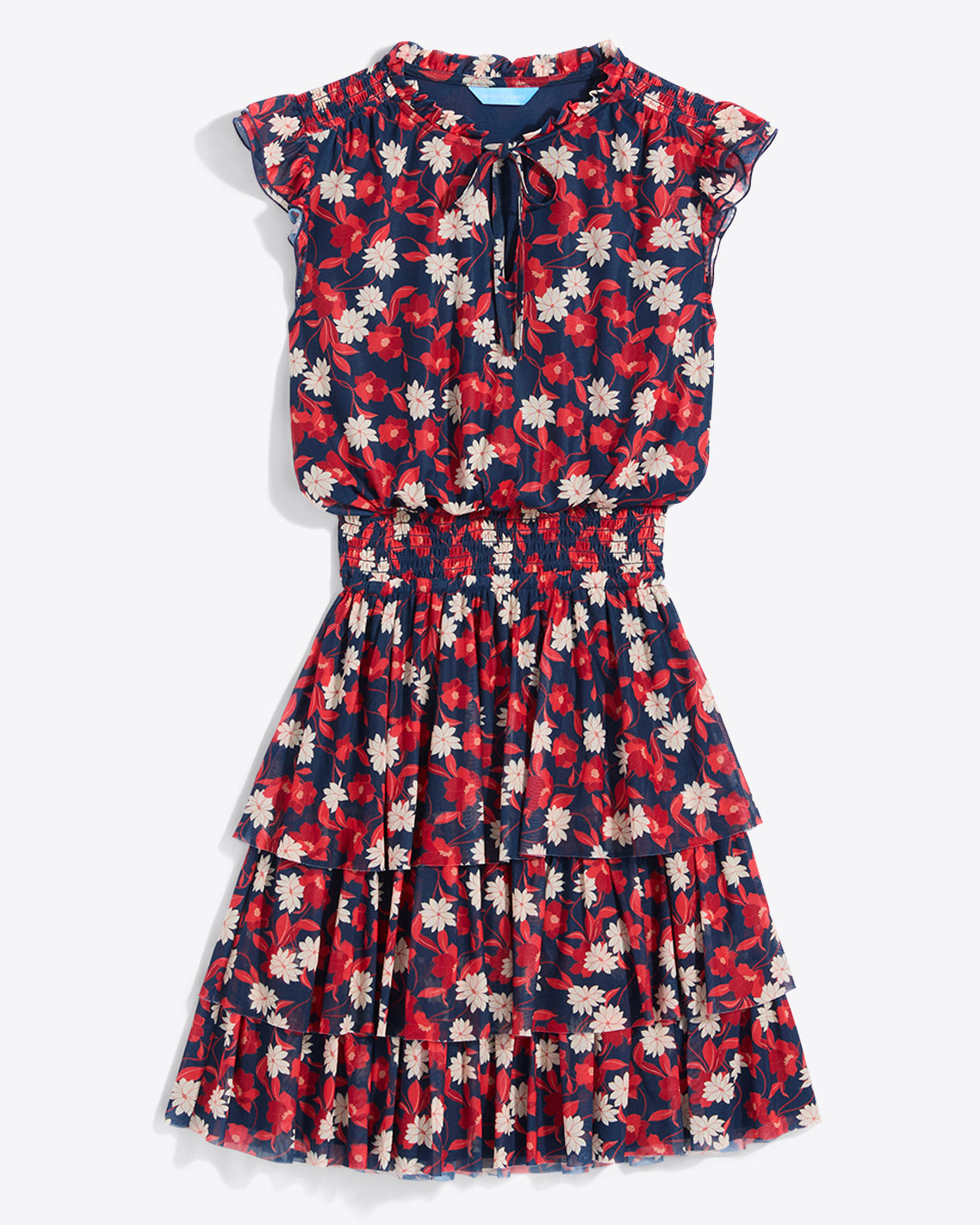 Alana Tiered Dress in Stretch Mesh Draper James Alana Tiered Dress in Stretch Mesh Draper James