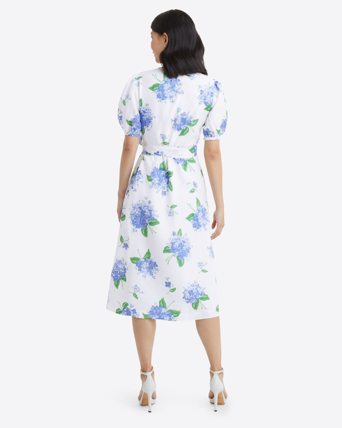 Rhonda Wrap Dress in Hydrangea
