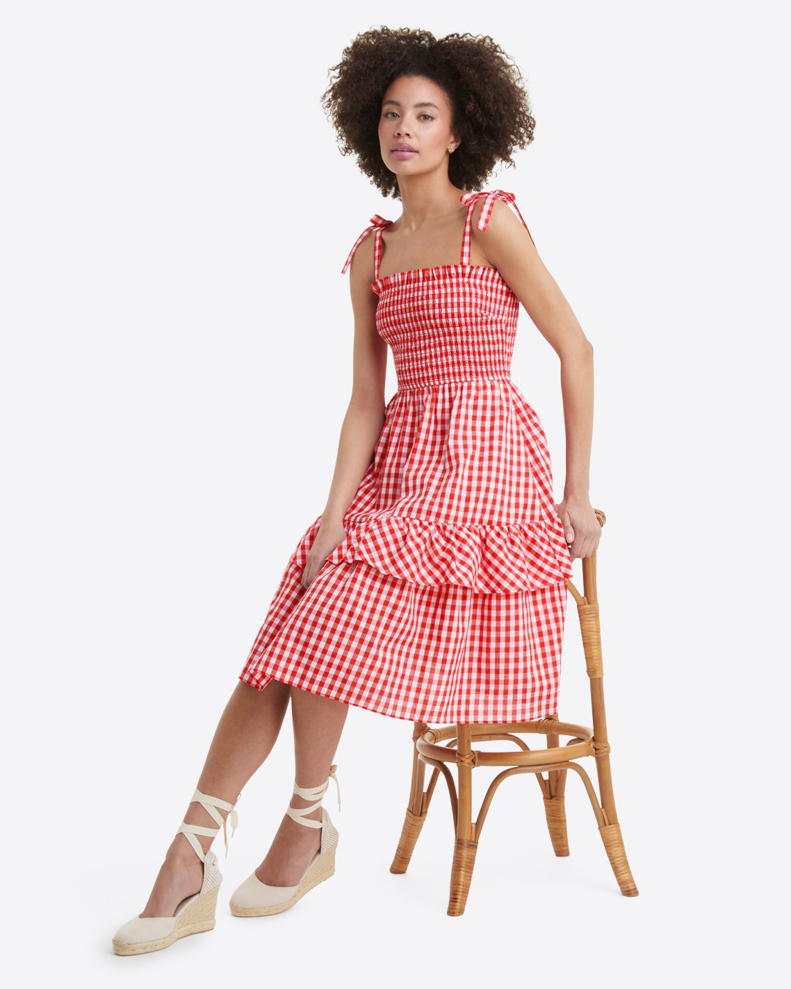 Taylor Dress in Poppy Red Gingham