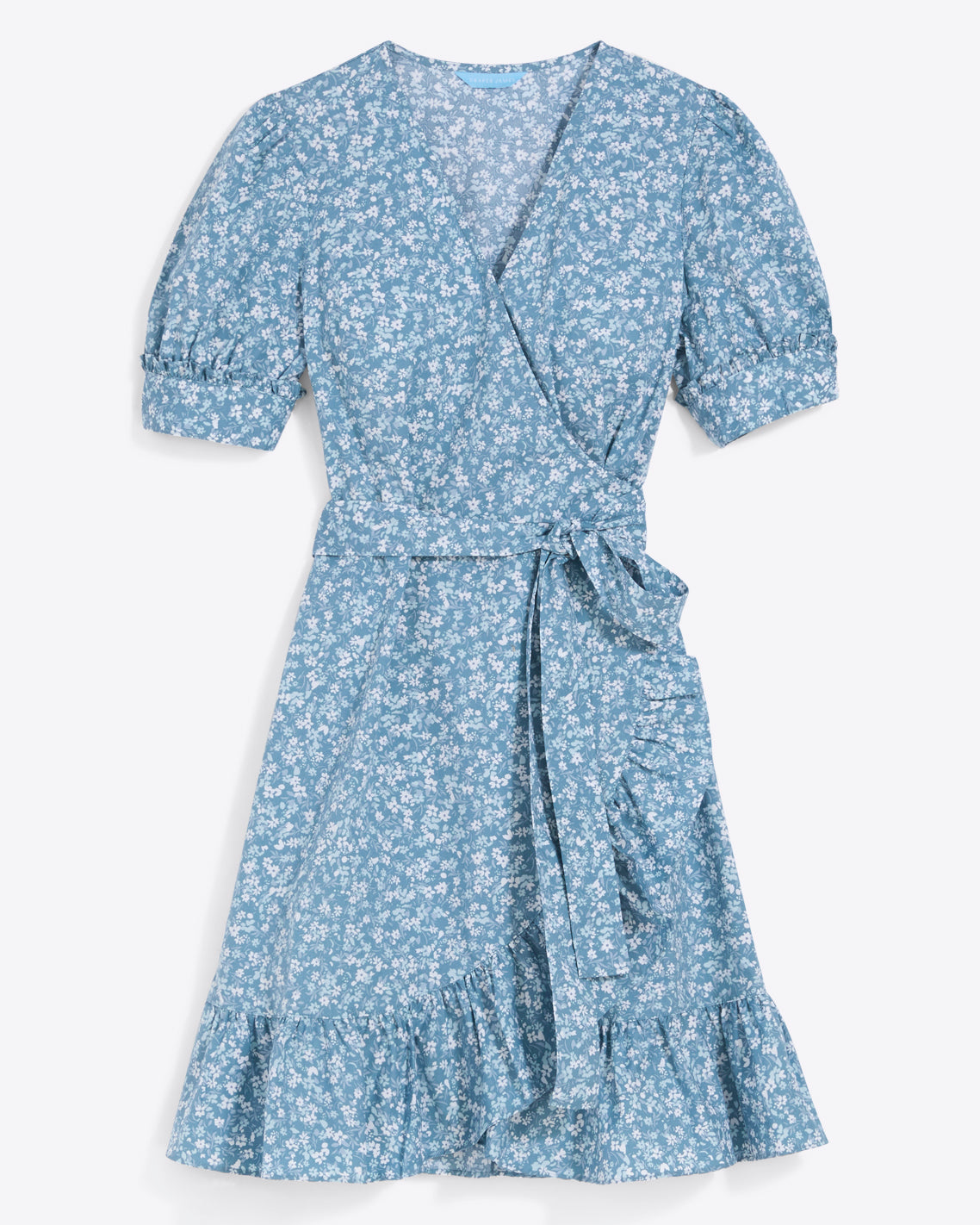 Reba Wrap Dress in Bluebell Floral