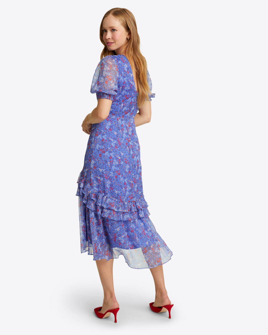 Ashley Midi Dress Garden Posy