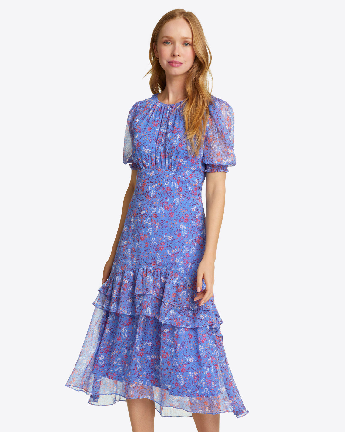 Ashley Midi Dress Garden Posy