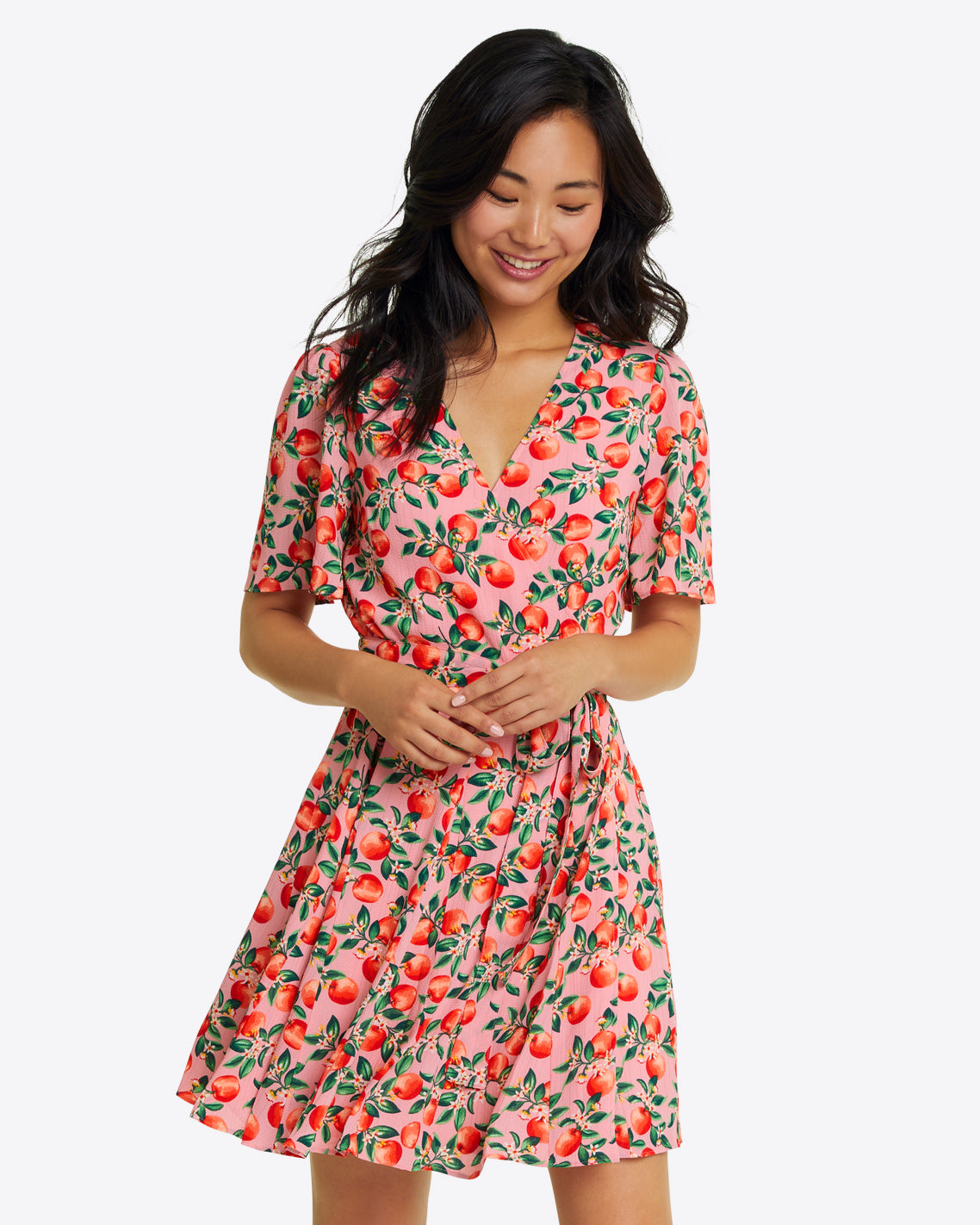 Wendy Wrap Dress in Apple Blossom Floral