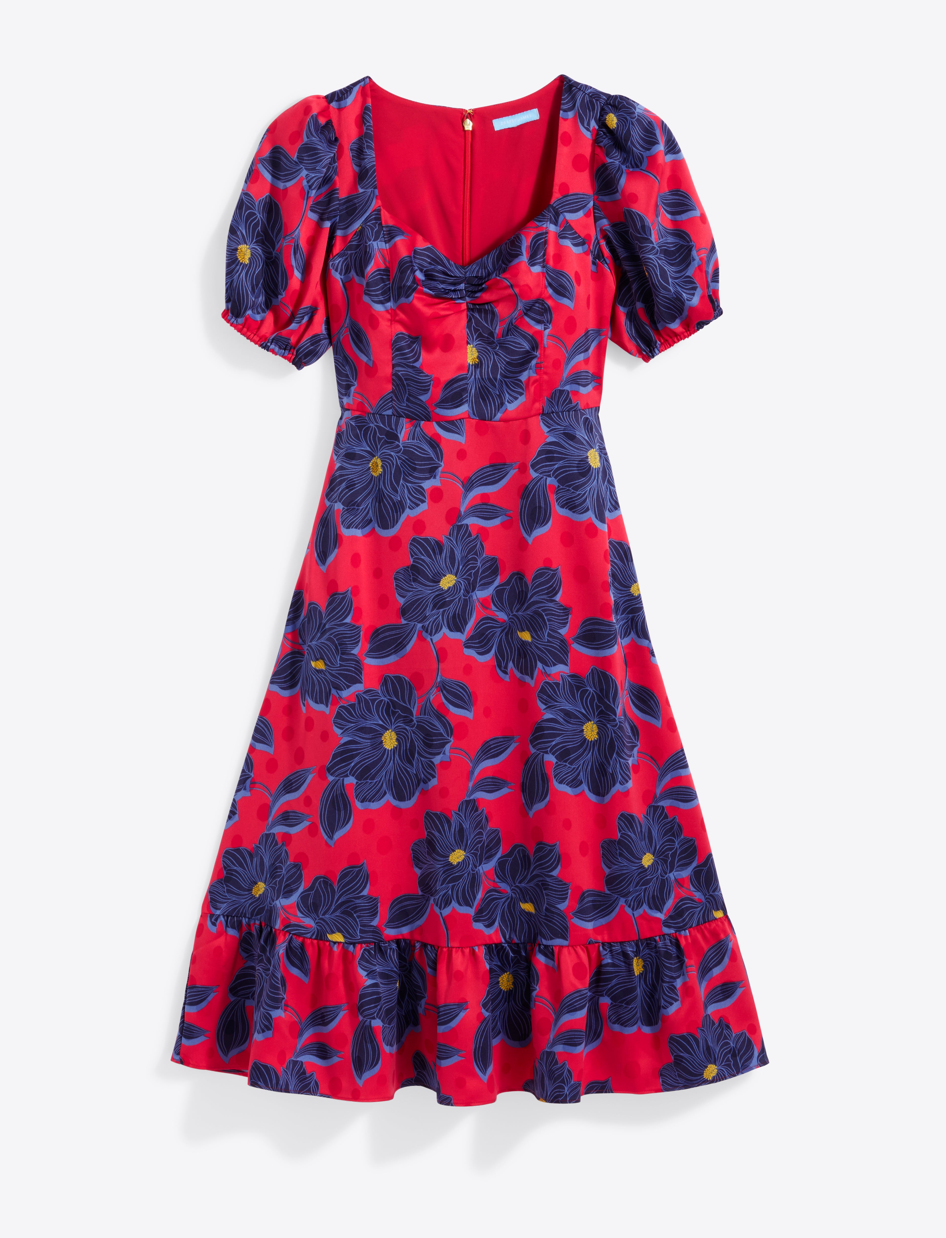 Jamie Midi Dress Magnolia Jacquard Dot