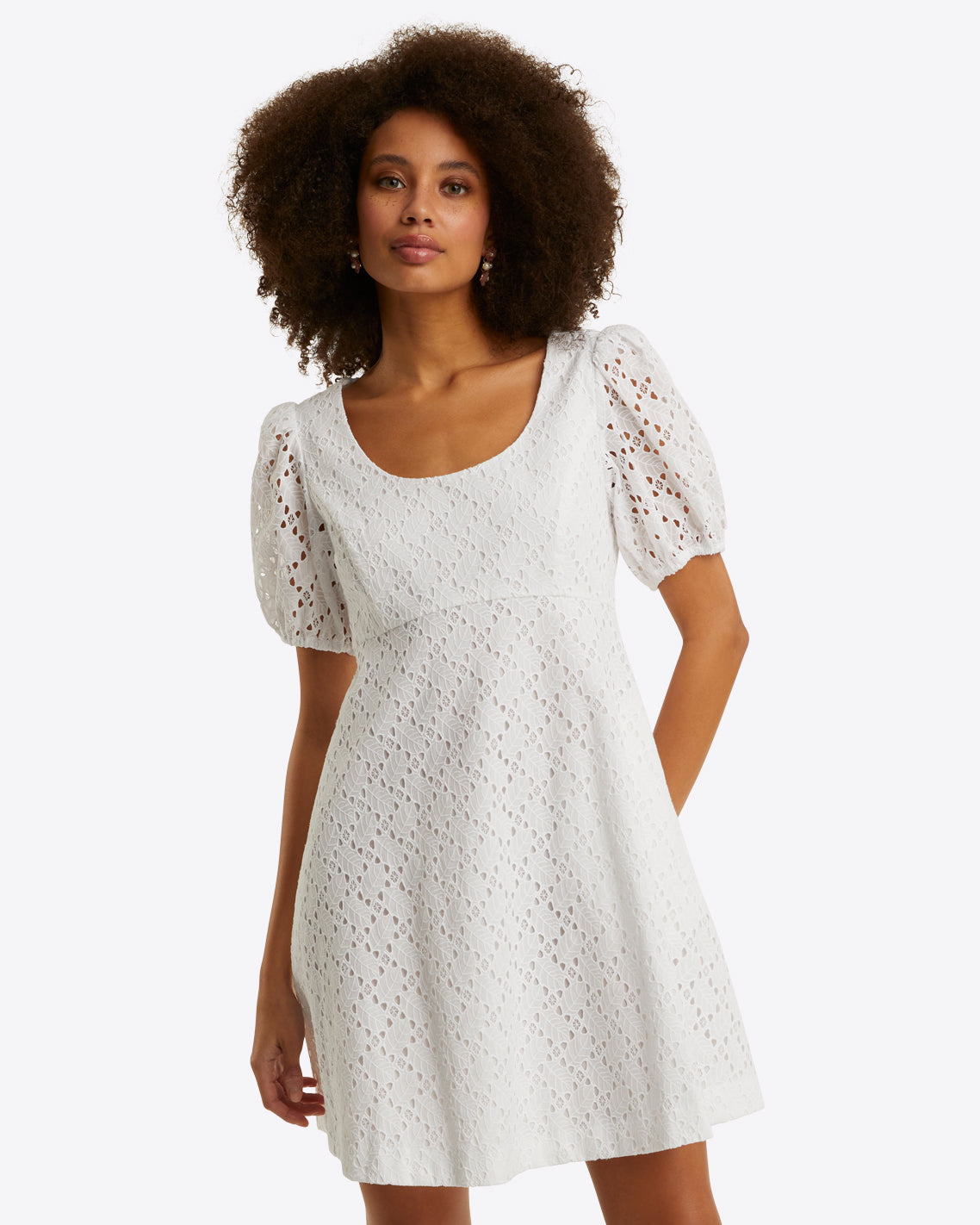 Hailey Babydoll Dress Eyelet