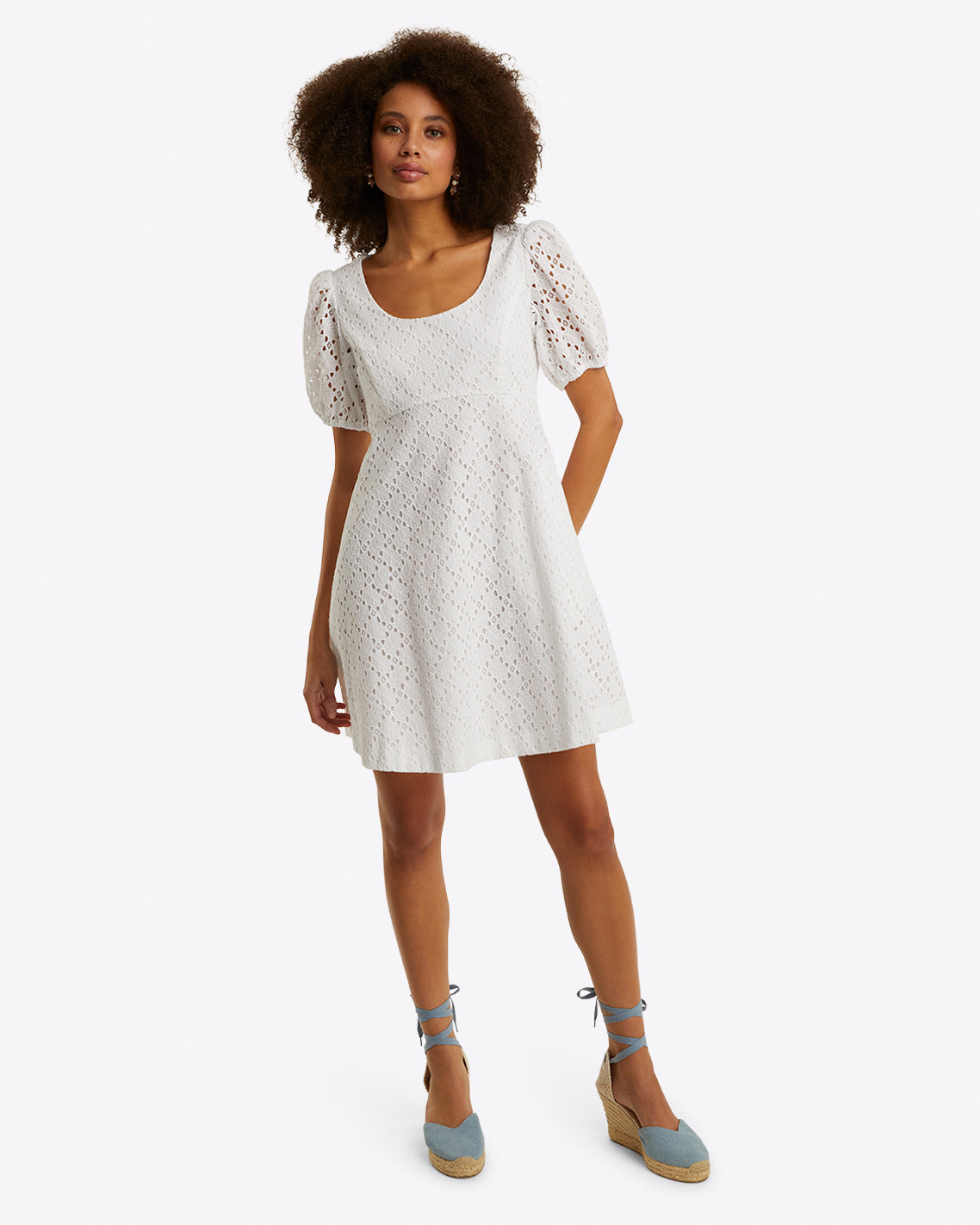 Hailey Babydoll Dress Eyelet