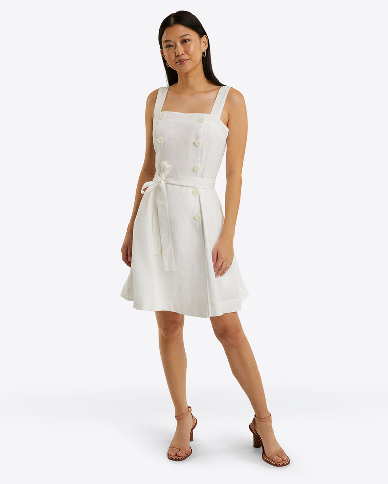 Kylie Love Circle Mini Dress in Linen