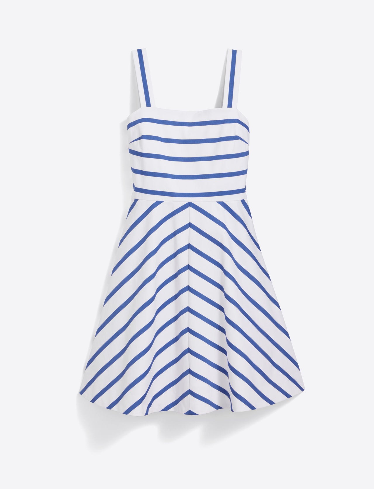 Zoe Love Circle Dress in Cotton Blue Nautical Stripe / 24X