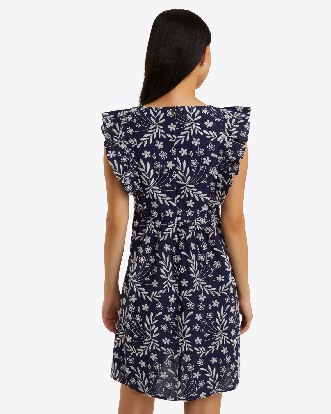 Ciara Babydoll Dress in Embroidered Floral