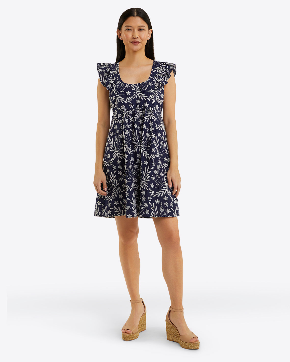 Ciara Babydoll Dress Embroidered Floral