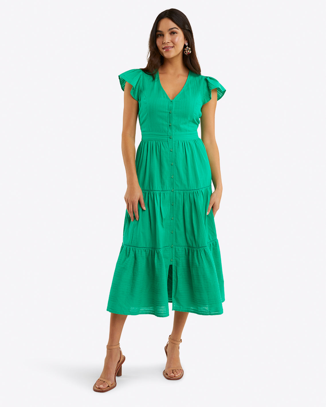 Lainey Midi Dress Cotton Dobby